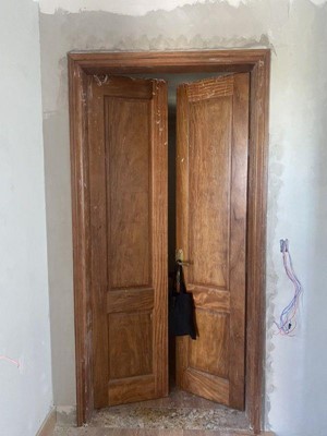 Thi công Cửa gỗ và Cầu thang gỗ Lim Lam Phi nhà chú Lượng Hà Tĩnh 03