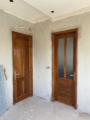 Thi công Cửa gỗ và Cầu thang gỗ Lim Lam Phi nhà chú Lượng Hà Tĩnh 14