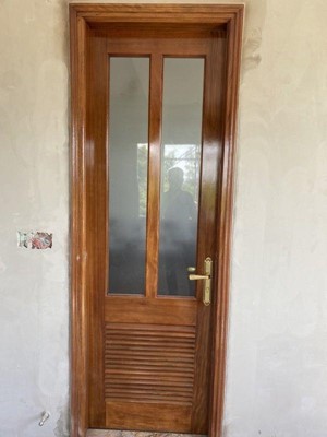 Thi công Cửa gỗ và Cầu thang gỗ Lim Lam Phi nhà chú Lượng Hà Tĩnh 15
