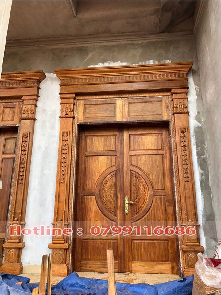 Cửa gỗ 2 cánh Lim Nam Phi 05