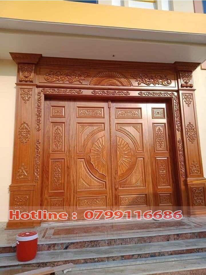 Cửa gỗ 4 cánh Lim Nam Phi 01