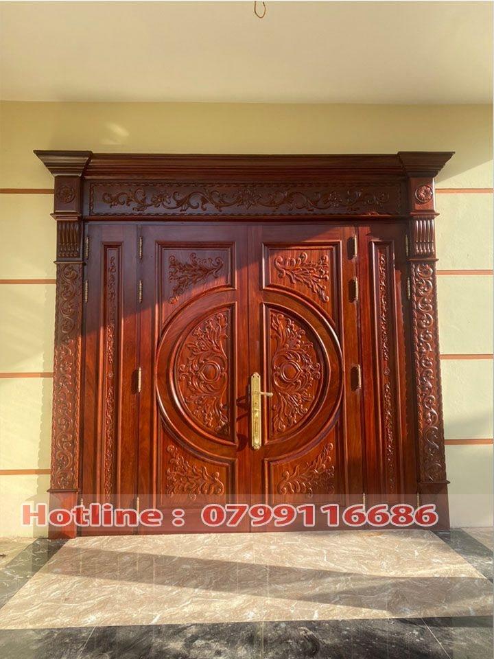 Cửa gỗ 4 cánh Lim Nam Phi 07
