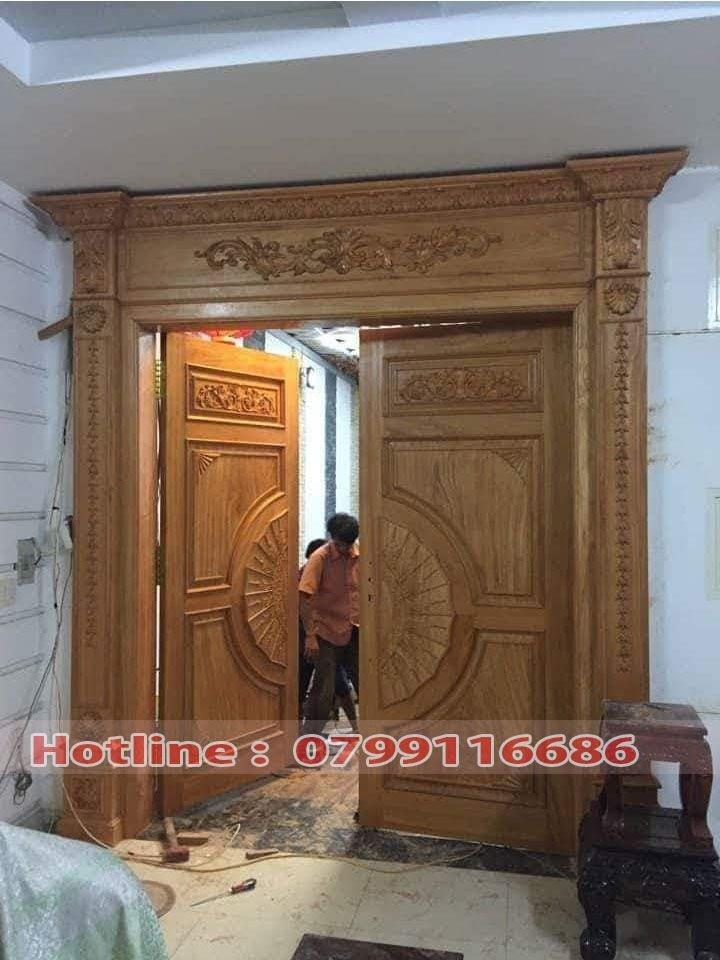 Cửa gỗ 4 cánh Lim Nam Phi 18