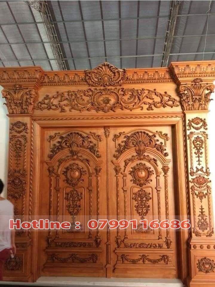 Cửa gỗ Tân cổ điển Lim Nam Phi 12